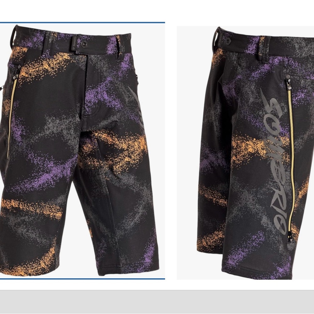 ***SOMBRIO   N’Fluence Black Galaxy Men's Free ride Cycling Shorts .